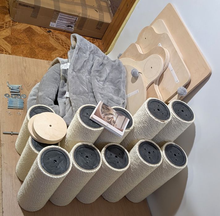 Natural Paradise Drapak Dla Kota 2W1 Amaryllis Jasnoszary NAJWIĘKSZY