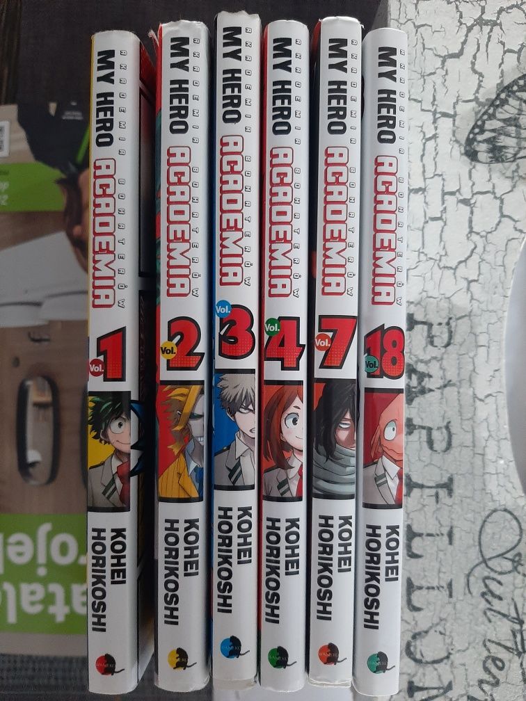 MANGA My Hero ACADEMIA Akademia Bohaterów cz 1-7 i cz 18