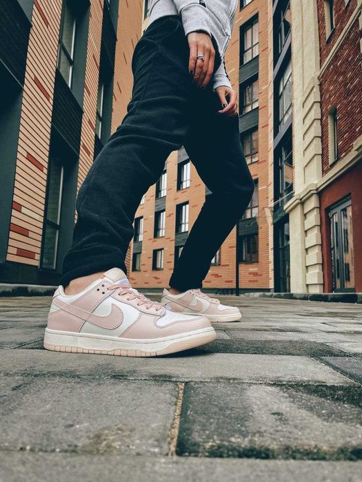 Жіночі кросівки Nіке Dunк Low білий з рожевим 3366 ХІТ