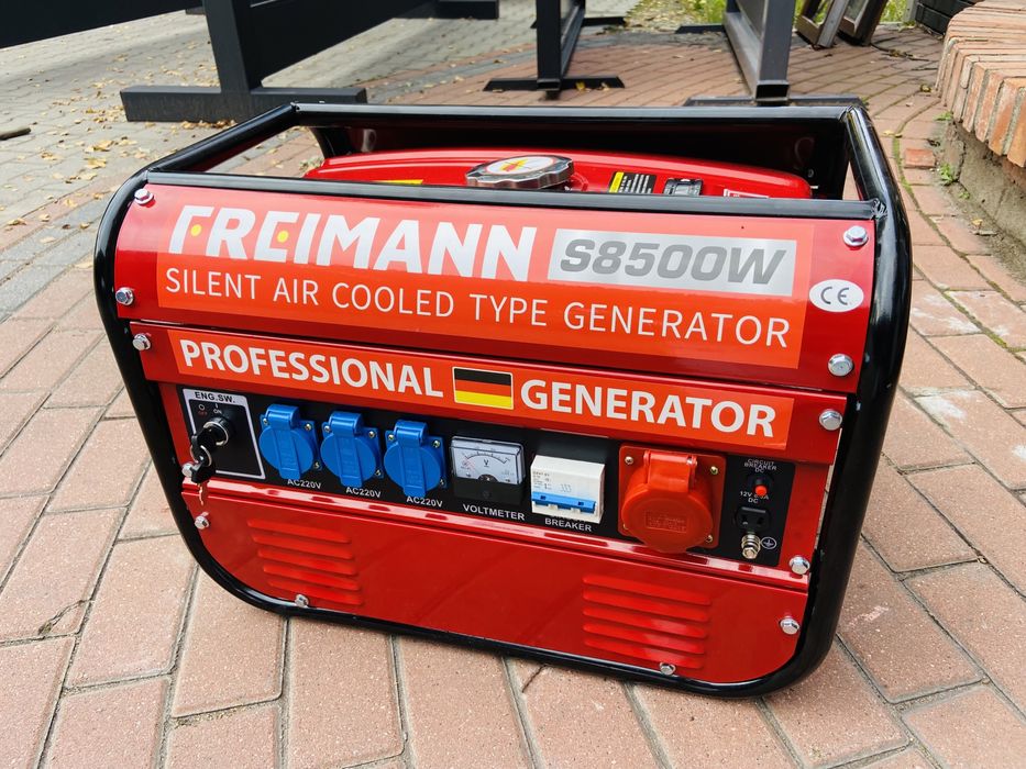 Nowy agregat prądotwórczy trójfazowy Freimann 6,5kW s8500  230v 380v