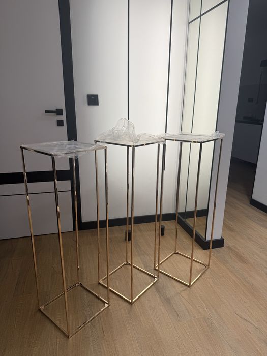 Kwietniki zlote glamur loft 3x100cm NOWE