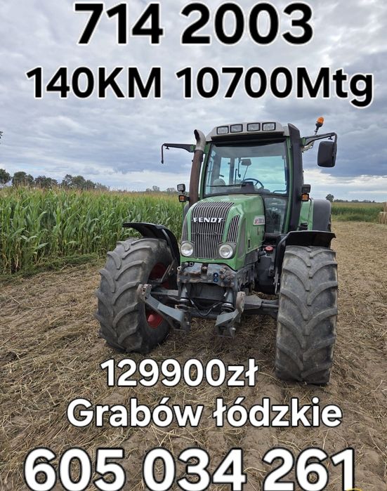FENDT 714 4x4 140KM TUZ 2003r 10700Mtg okazja FAJNY STAN