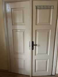 Drzwi z drewna antyk dwuskrzydłowe
