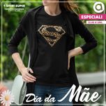 T-Shirt Super Mãe (Personalização Leopardo)