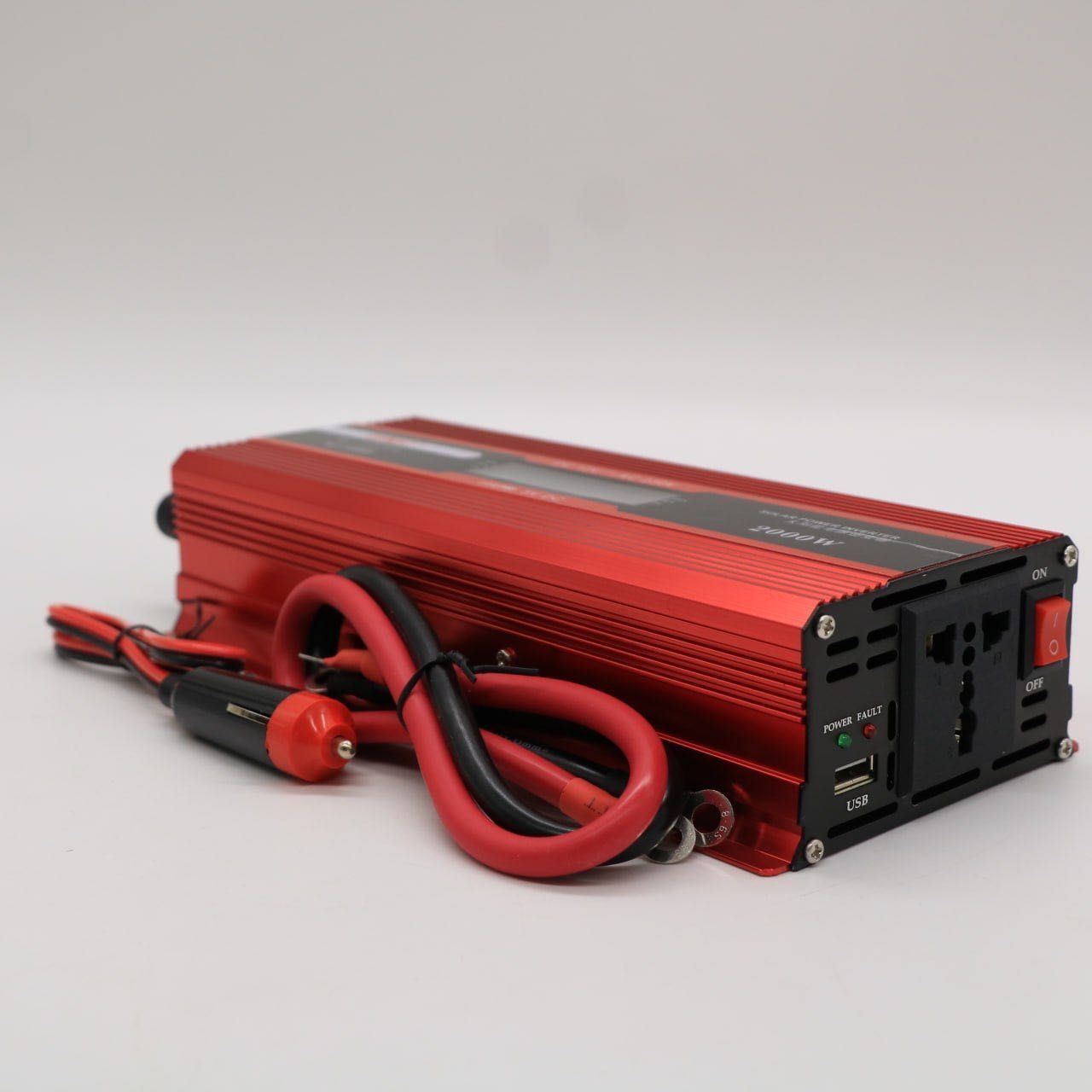 Перетворювач напруги з 12V на 220V, 2000W + LCD, KC-2000D