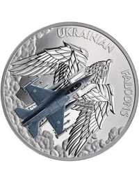 Срібна монета "Українські Соколи"