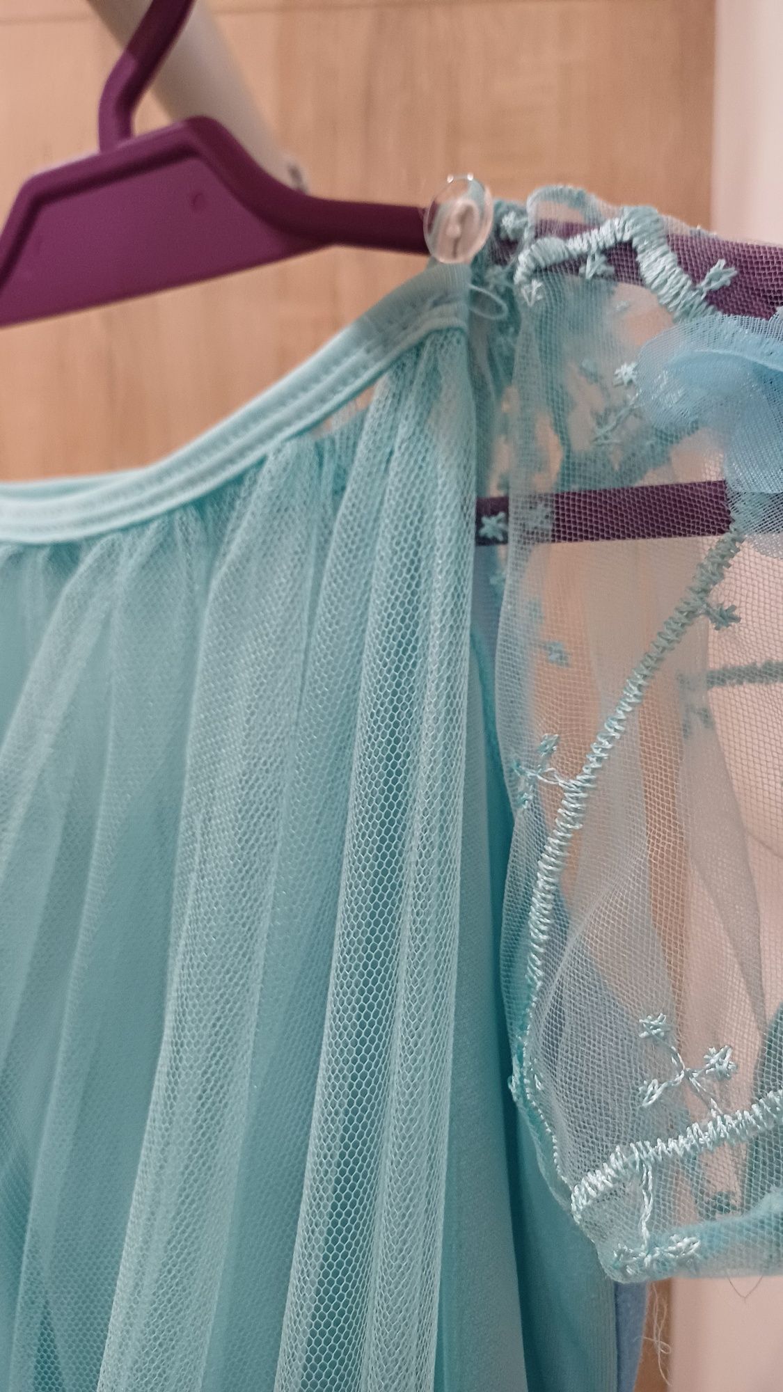 Sukienka przebranie ELSA Frozen z trenem 110-120