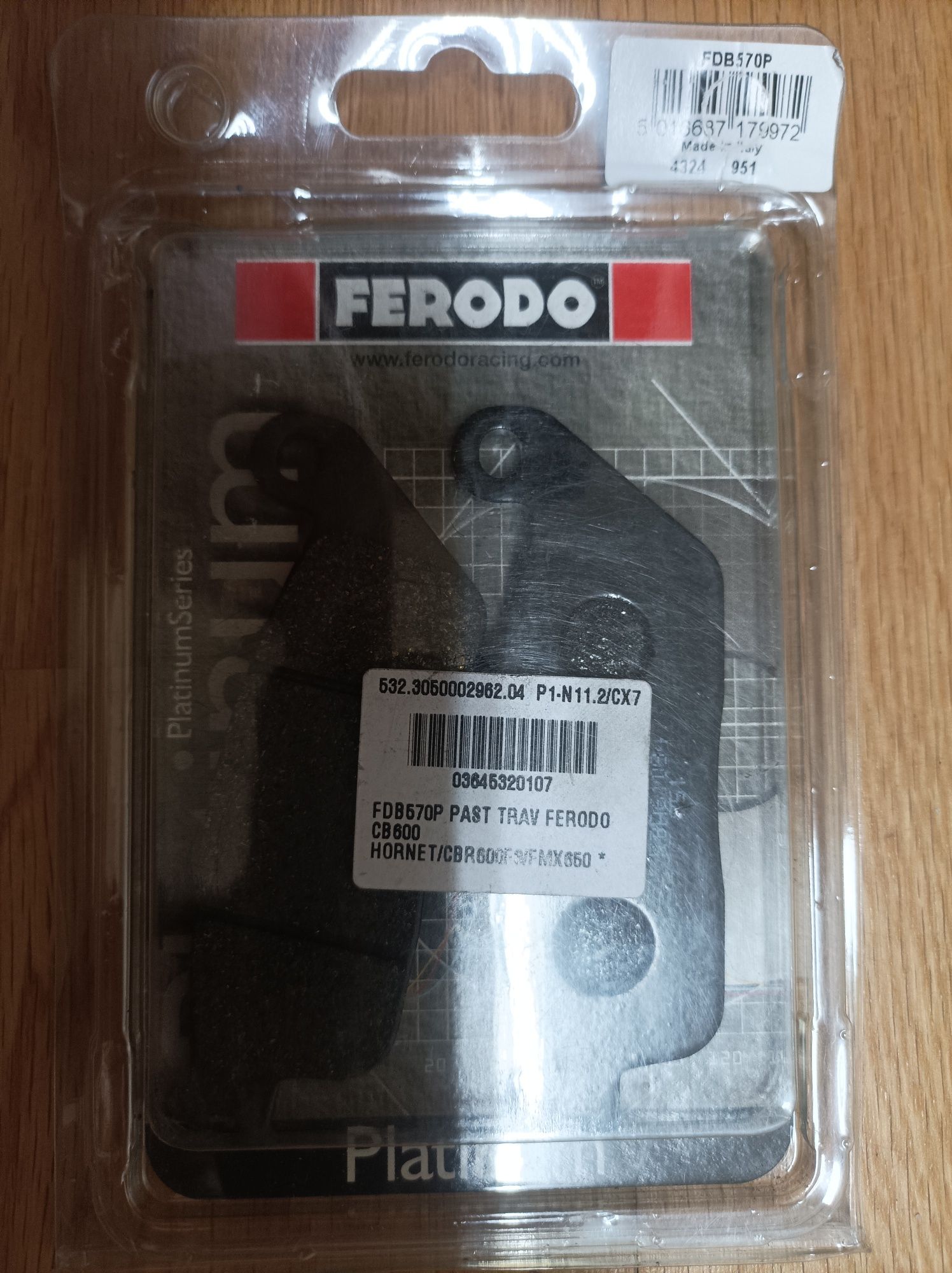 Pastilhas trás para Honda PAN european ST 1100 Ferodo