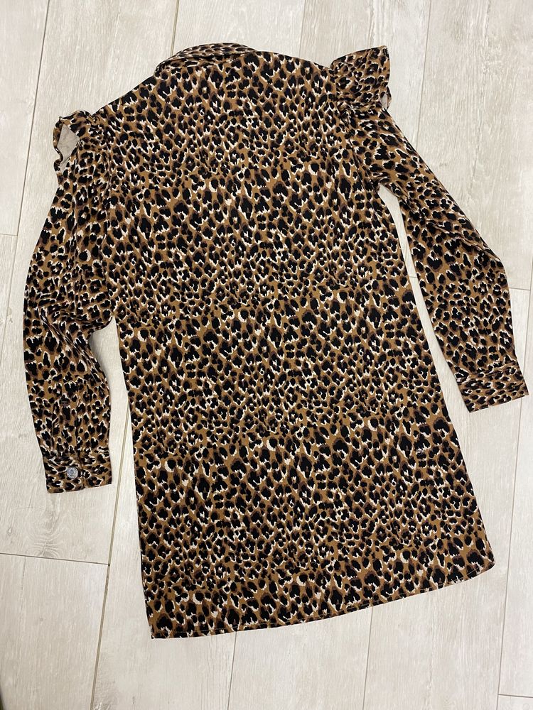 Леопардове с принтом коттонове плаття сукня noisi may