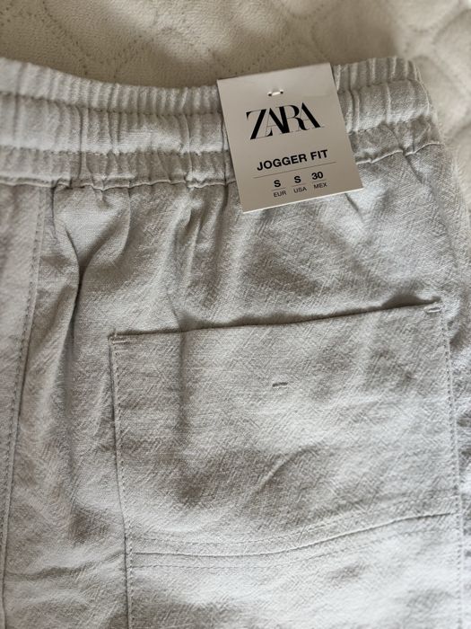 Льняні штани чоловічі Zara