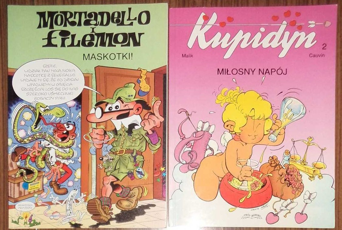 2x komiks Kupidyn miłosny napój oraz Mortadello i Filemon