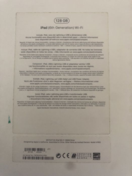 Apple IPAD 6a Geracao 128 GB wi-fi