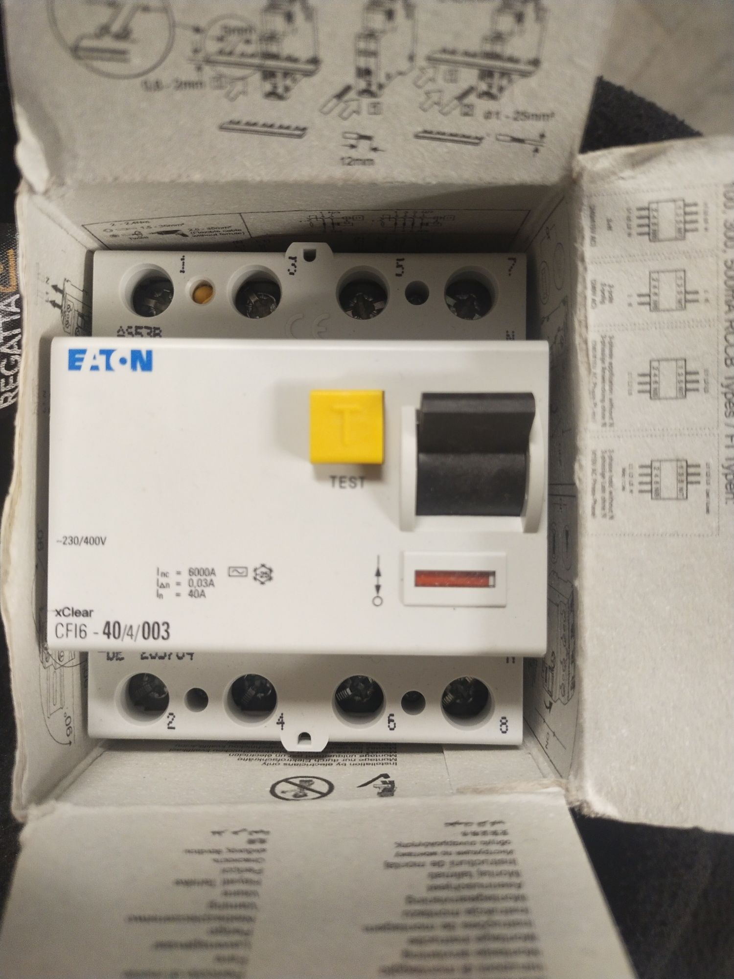 Eaton wyłącznik różnicowoprądowy CFI6-40/4/003