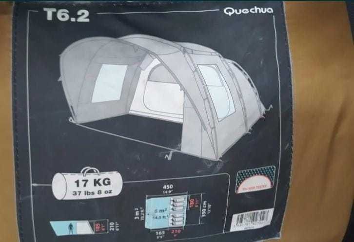Tenda de campismo da Quechua modelo T6.2, em ótimo estado.