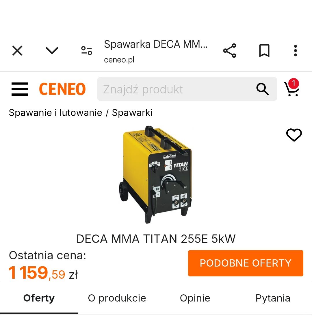 Spawarka elektrodowa titan 255