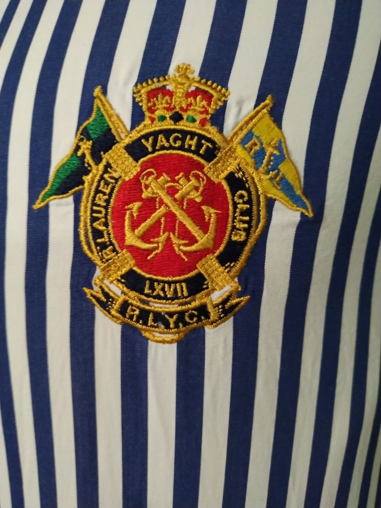 Koszula męska Ralph Lauren, polo, L, paski, długi rękaw