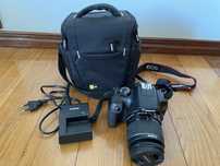 Máquina fotográfica Canon EOS 1300D com lente EFS 18-55mm