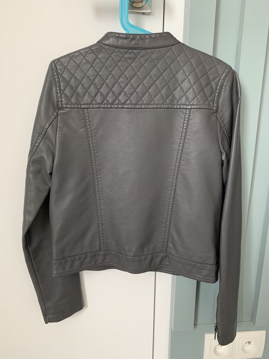 Kurtka ramoneska eko skora szara jak nowa 140-146 cm 10-12 lat z USA