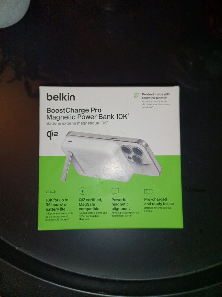 Powerbank ze standem 10000mAh Qi2 MagSafe Biały