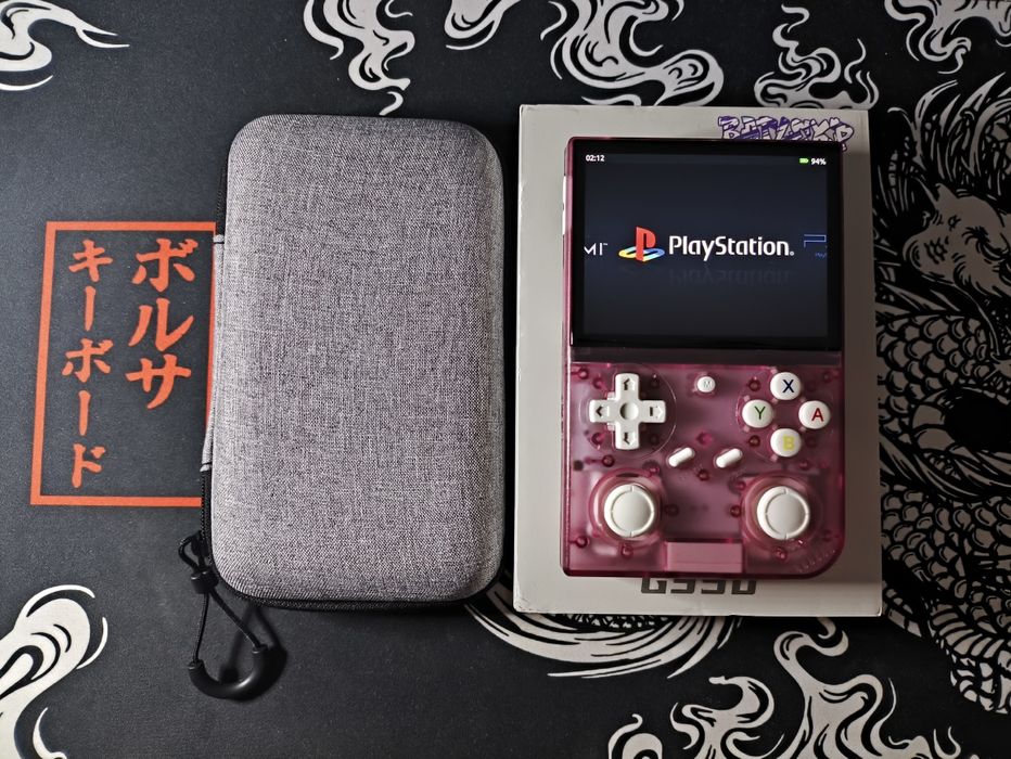 Портативна ретро консоль Batlexp G350 Pink 64Gb (Anbernic) + чохол