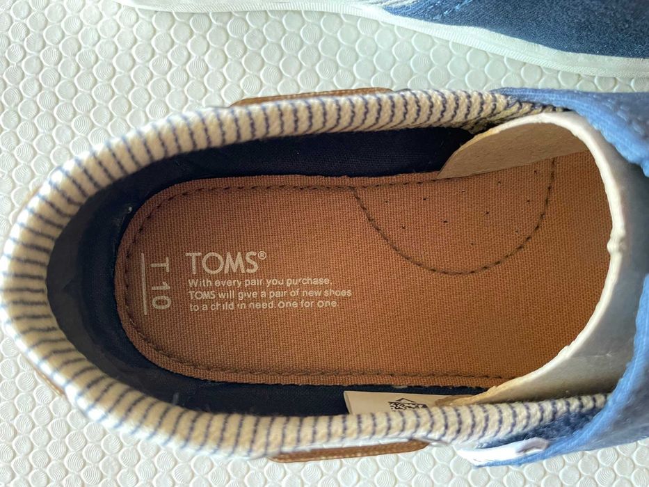 Sapatos Criança Toms Navy/Stripes