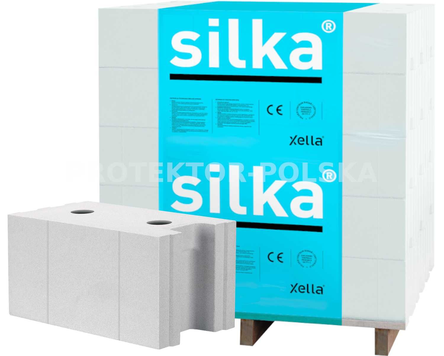 bloczek SILKA E18cm sylikat silikat dziurawka kredówka mur xella tempo