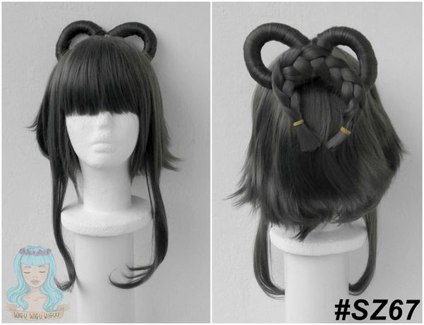 Tianyi Luo Vocaloid China Project szara peruka cosplay wig z grzywką