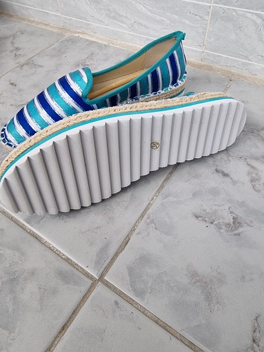 Эспадрильи голубые женские 36 размер