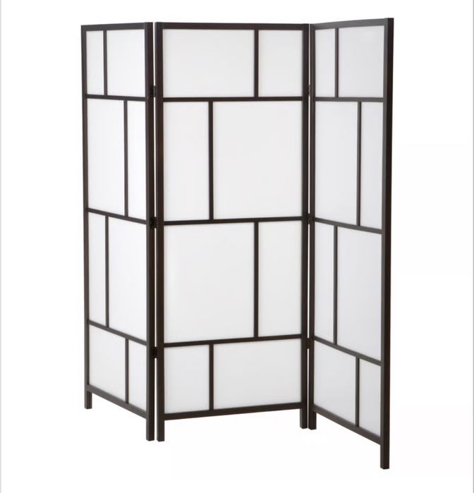 Biombo IKEA RISÖR, preto, 216x185 cm