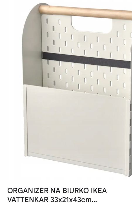 Organizer na biurko Ikea Vattenkar bialy metalowy