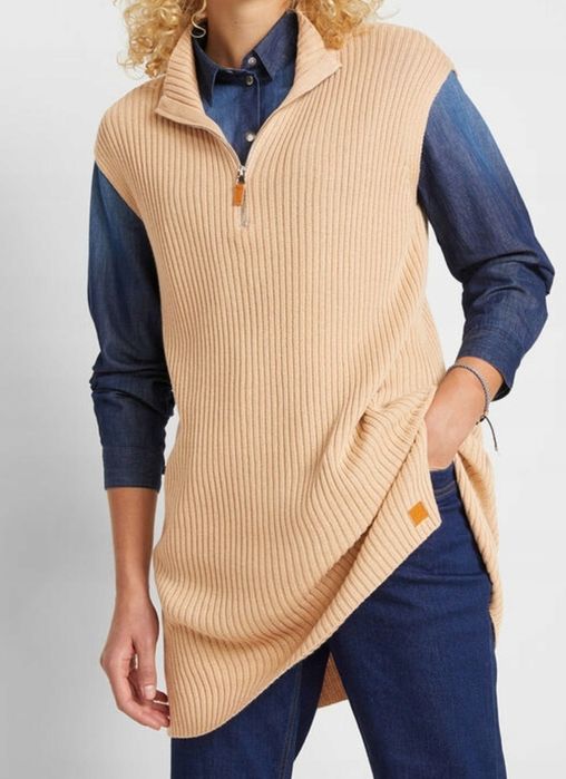 Kamizelka dzianinowa z bawełna oversize uni 38-40