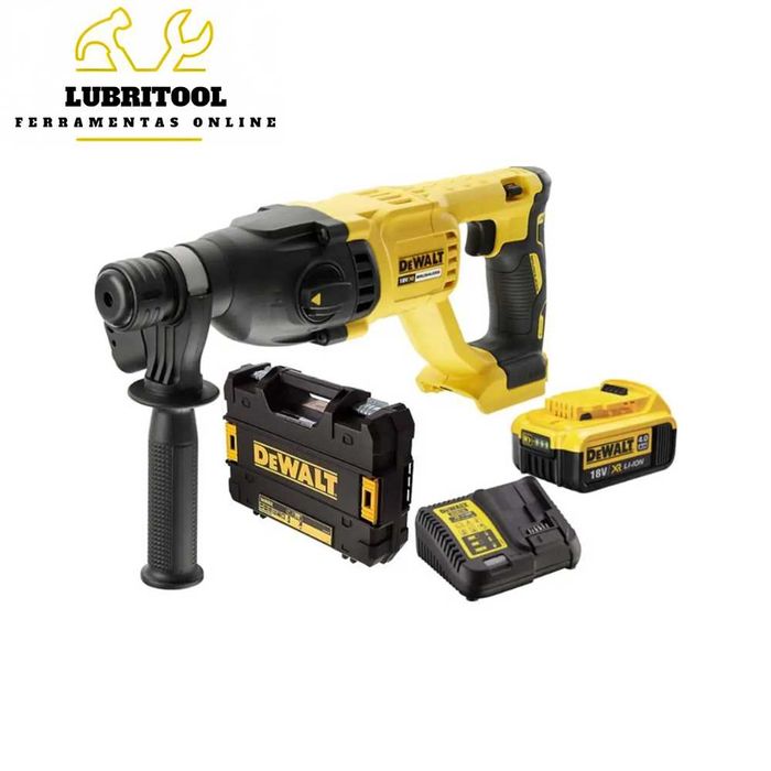DEWALT Martelo Eletropneumático 18V Bateria 4A + Mala DCH133M1 | NOVOS