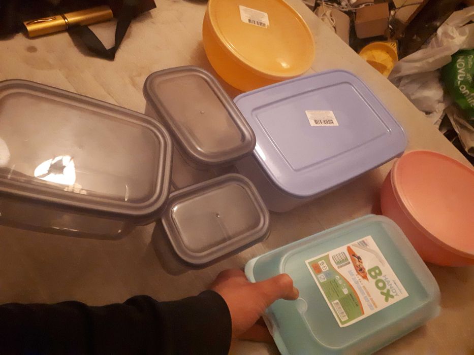 Супер пластиковые контейнеры Foly Life 0,8л 1,3л 2,3л 3.5л салатницы