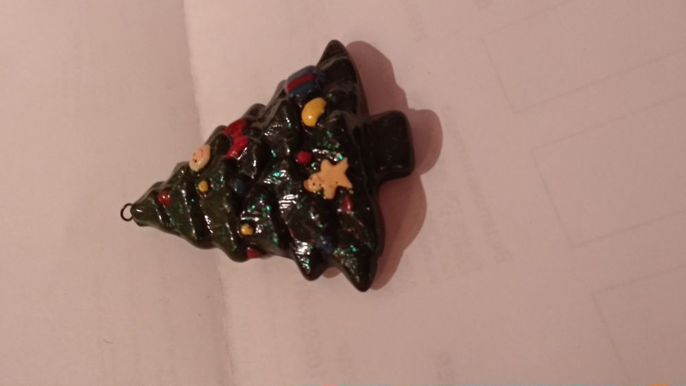 подарок Елка на новый год рождество магнит декор керамика британия