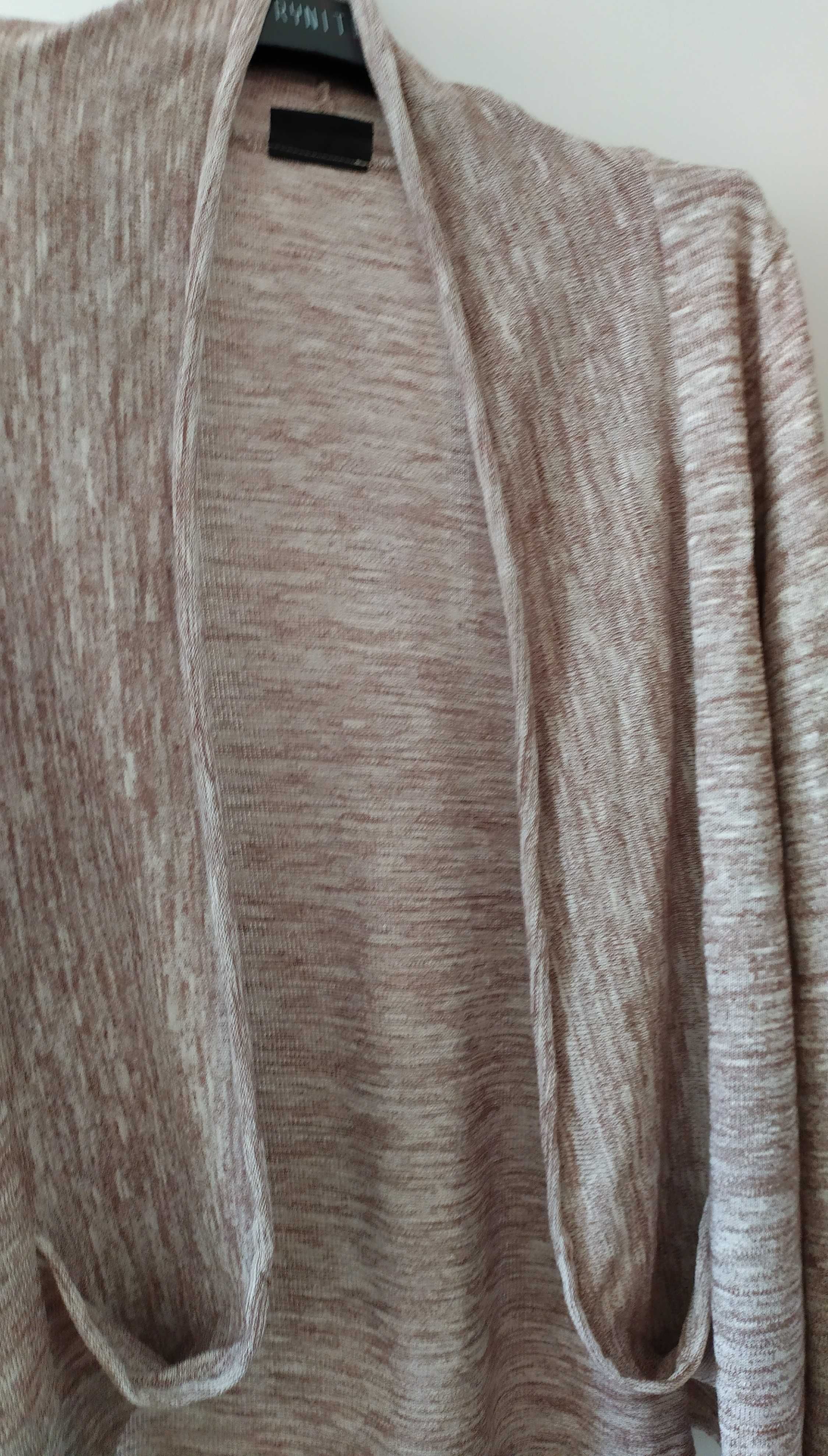 długi sweter damski bez zapięcia kardigan marka Laura T rozmiar 42/44