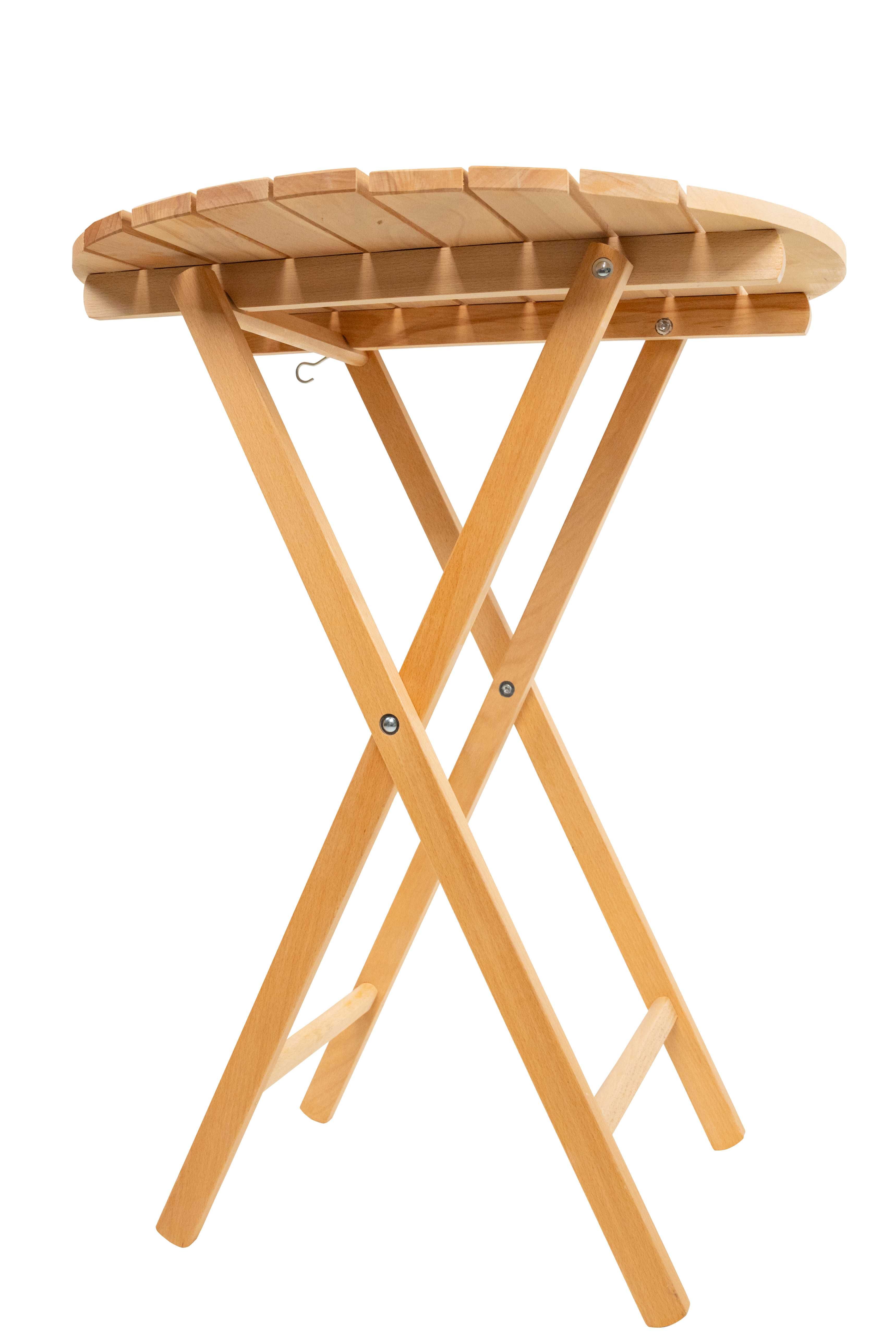 zestaw meble stół krzesła na balkon taras do ogrodu drewniane 60 cm