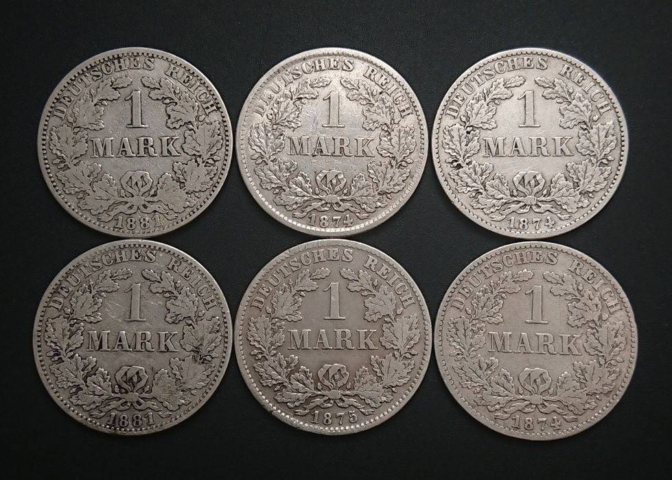 1 mark німецька марка монети Срібло рейх марки прусія