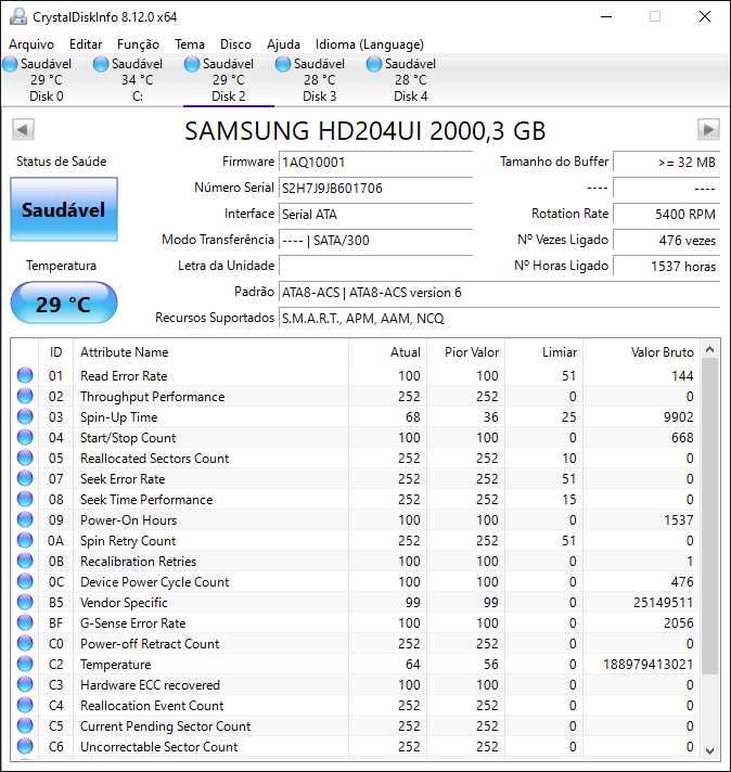 Discos HDD 3.5" 2TB Samsung e WD