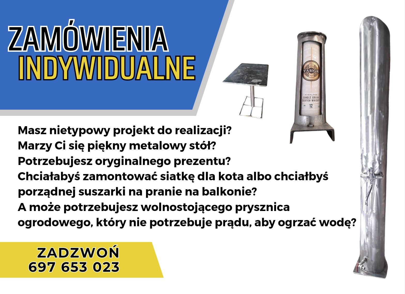 Metaloplastyka - balustrady/poręcze/tarasy/bramy/podjazdy dla ozn