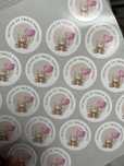 20szt - naklejki DZIĘKUJĘ podziękowania baby shower roczek chrzest