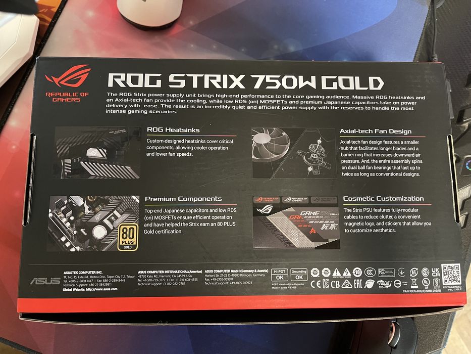 Блок питания Asus ROG-Strix-750G