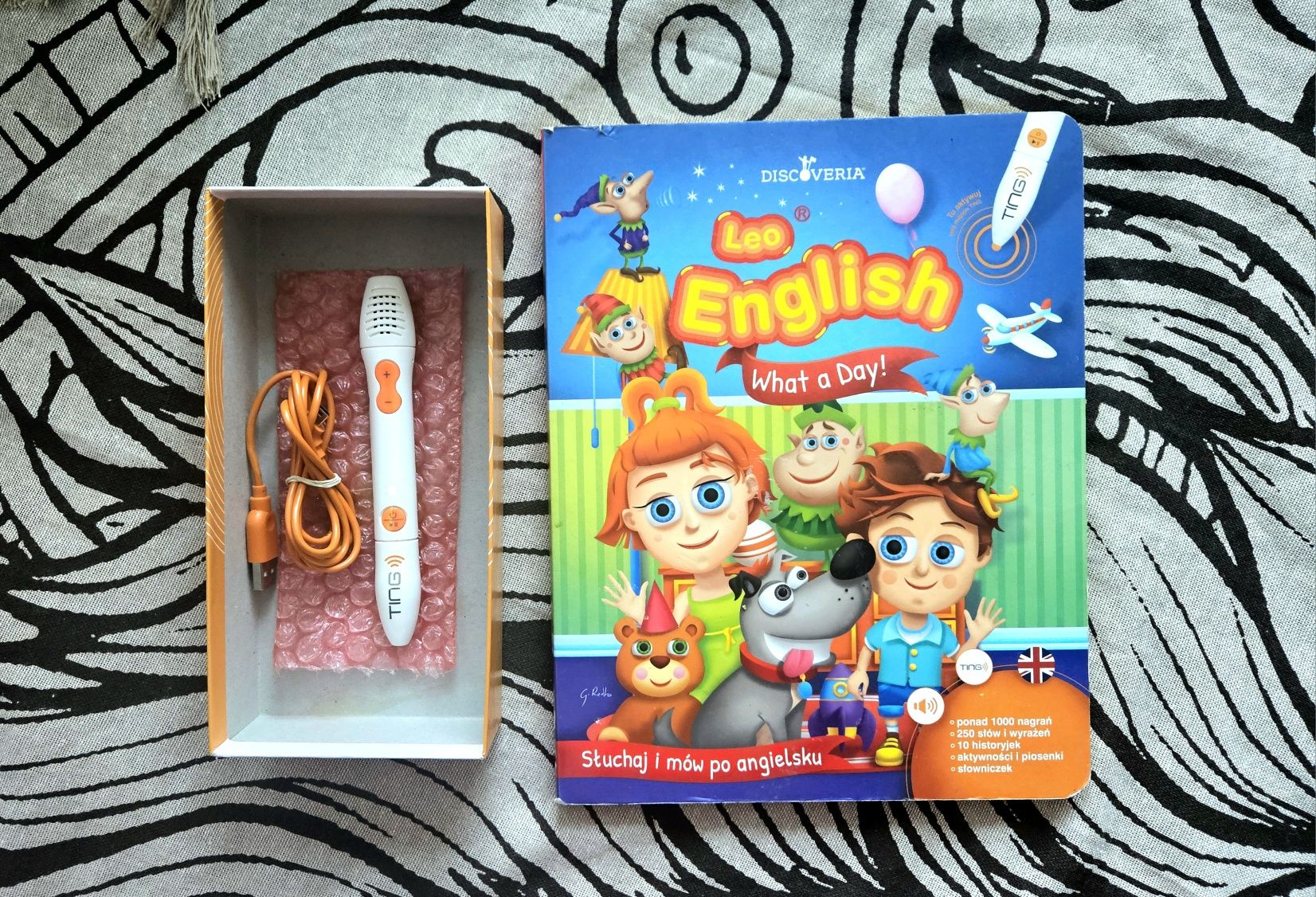 Mówiący długopis TING + angielski Leo English