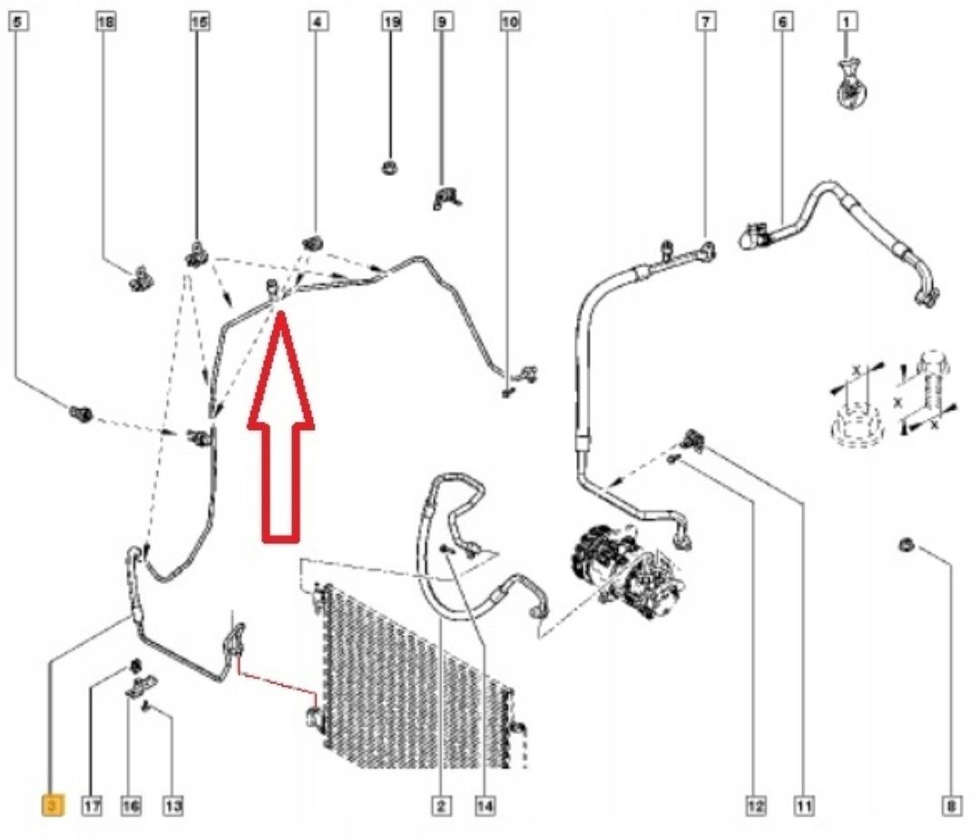 Трубка кондиционера RENAULT CLIO IV, CAPTUR 12-20r