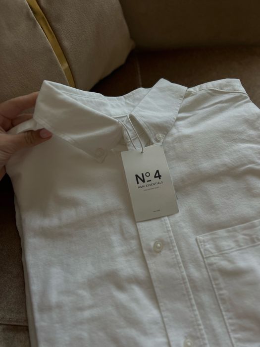 Біла чоловічя Рубашка / сорочка H&M L