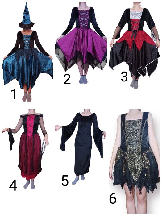 Плаття-костюм Чаклунка,Фея,Мортіша Адамс на Хеллоуїн