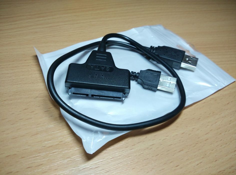Переходник - адаптер USB 2.0 на SATA для HDD, SSD 2.5" дисков (Новый)