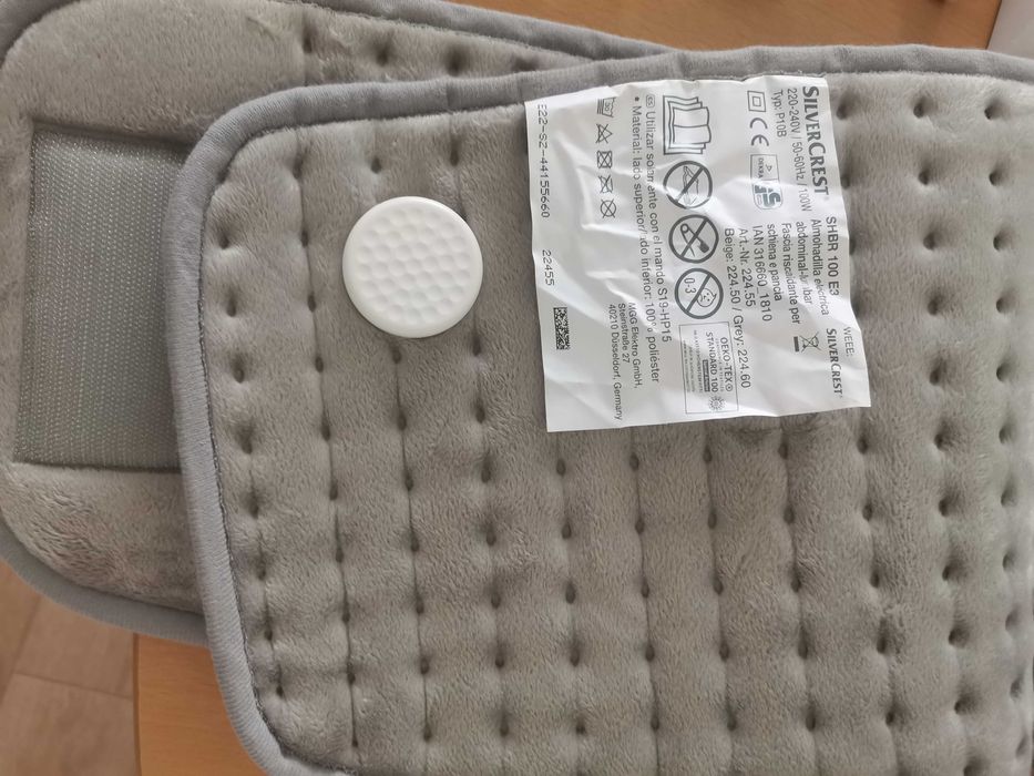 Almofada de aquecimento para a zona abdominal e costas