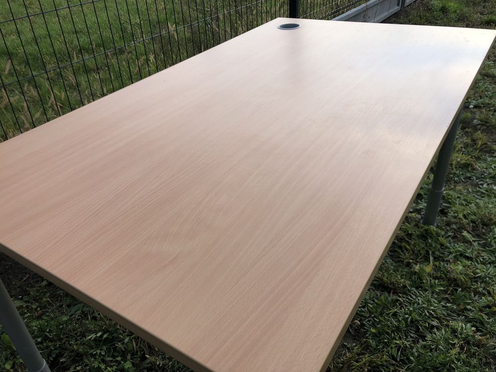 Solidne biurko prostokątne stół warsztatowy 140x80