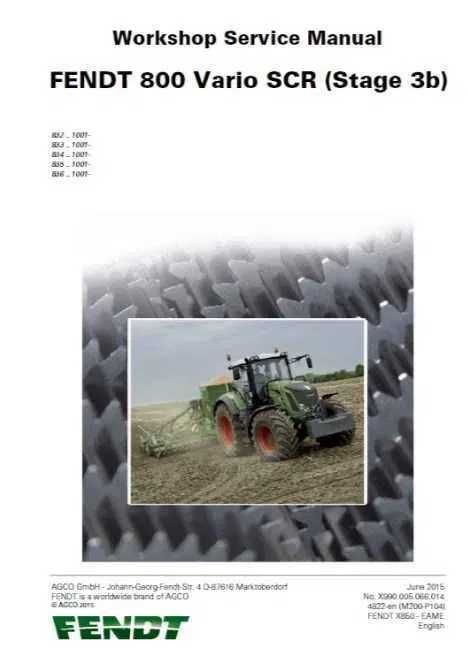 Instrukcja Napraw FENDT Vario 819, 822, 824, 826, 828 SCR (3b) PL