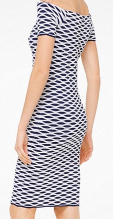 Sukienka Michael Kors najnowsza kolekcja XS etui ottoman true navy